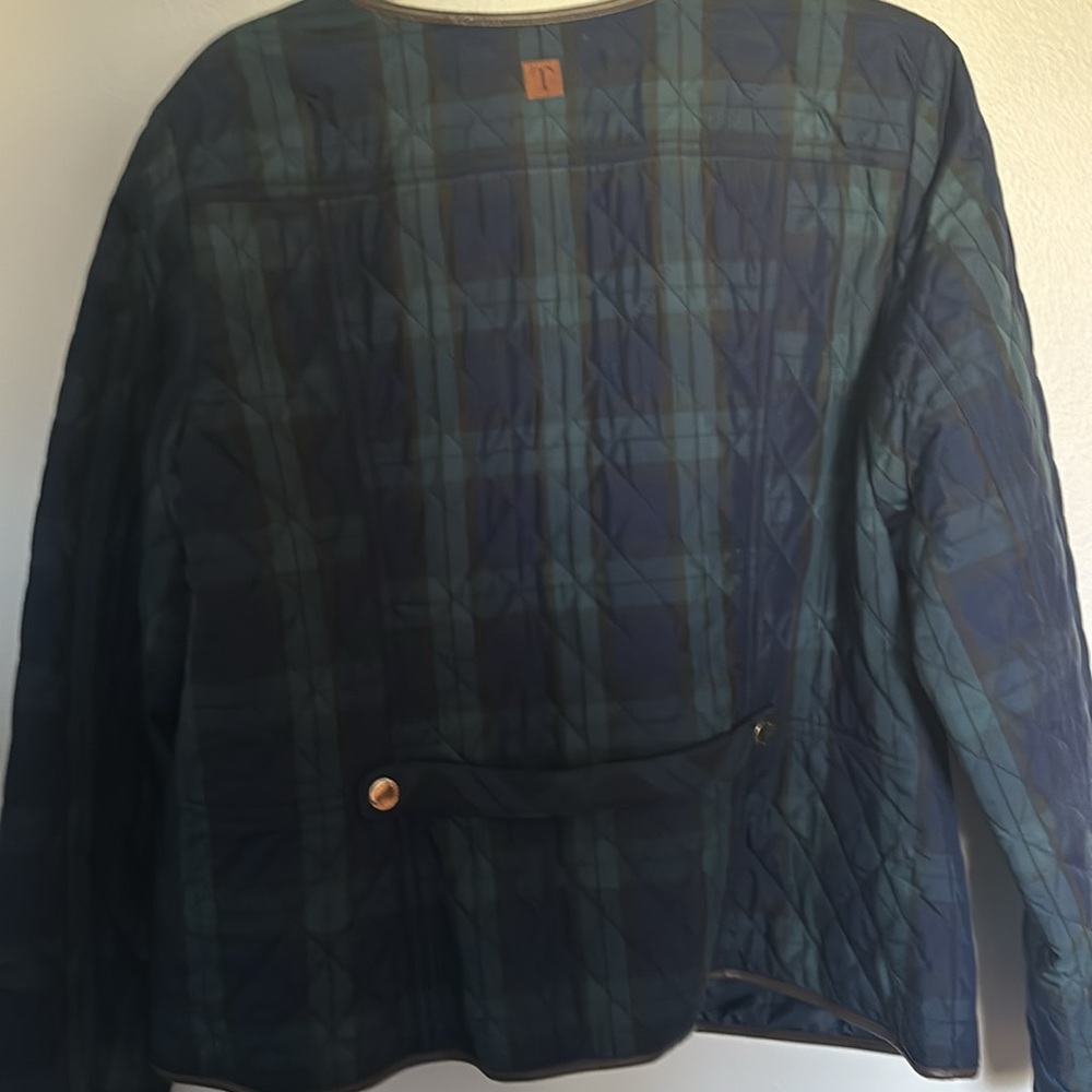 Talbots Navy and Green Plaid Jacket - Picture 4 of 4